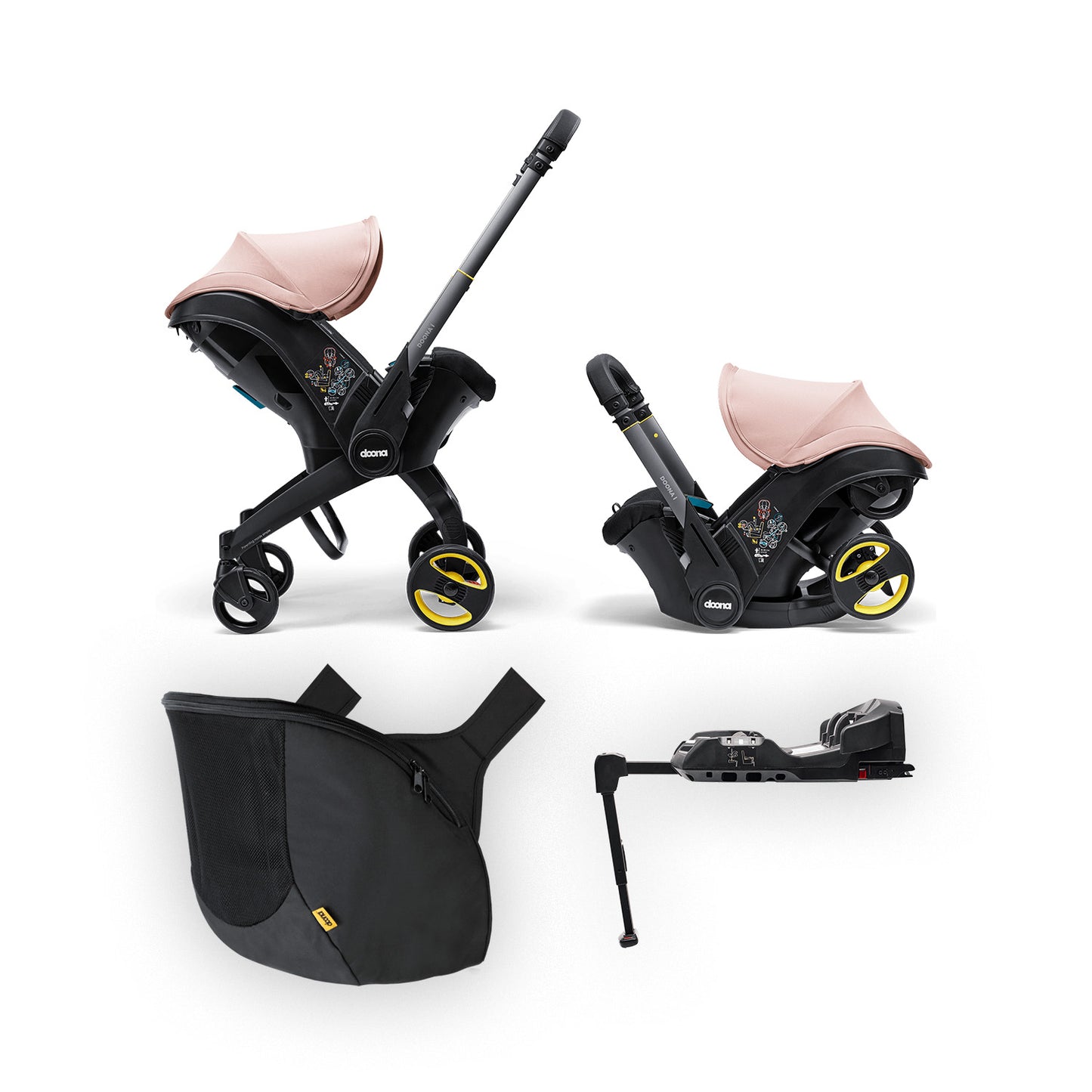 Bundle Doona i - Passeggino & Base ISOFIX & Snap-on Storage