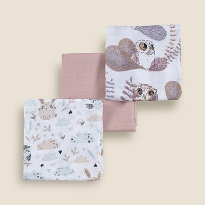 Coperta in Mussola di Cotone 60x60 - Confezione da 3